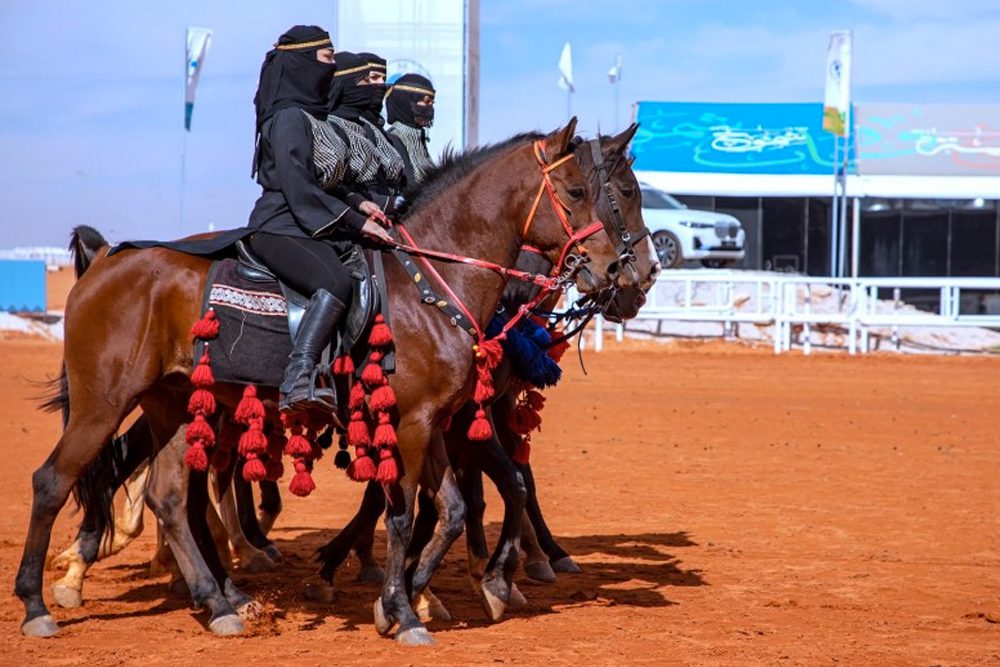 Saudi women camel riders
